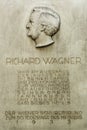 Monument plate to Richard Wagner in Vienna